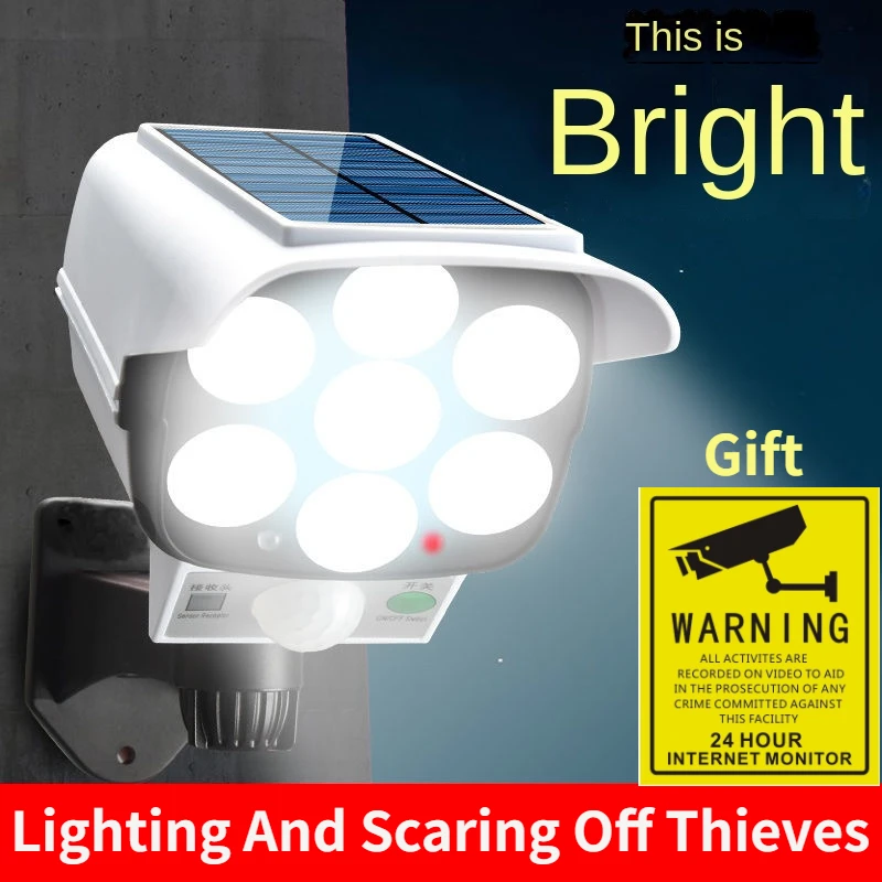 Home Security Video Cameras - Outdoor Solar Light Motion Sensor Security