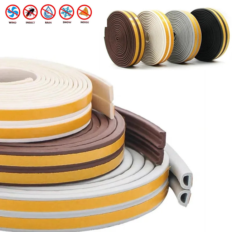 Home Security Front Door - 5/10m Seal Strip Self-Adhesive D Type