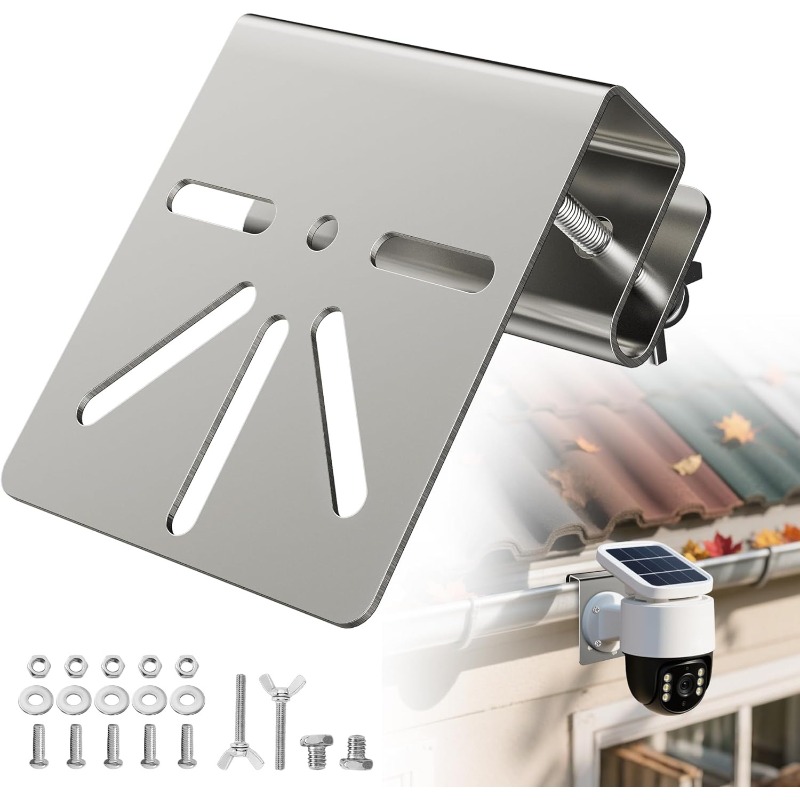 Home Security Eufy - No Drill Stainless Steel Gutter Mount