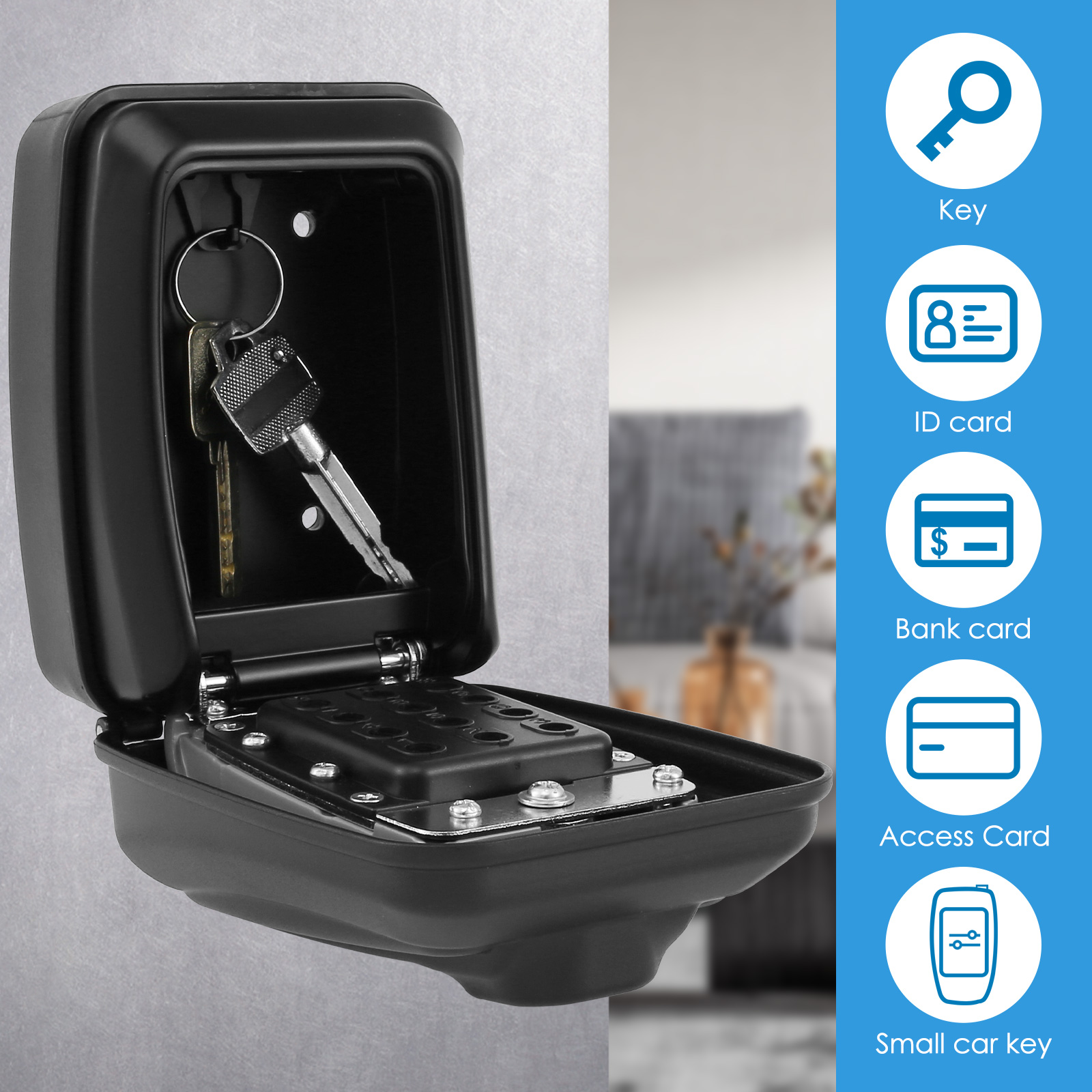 Key Lock Box Wall-Mount Secret - огляд і ціна Home Security Essential