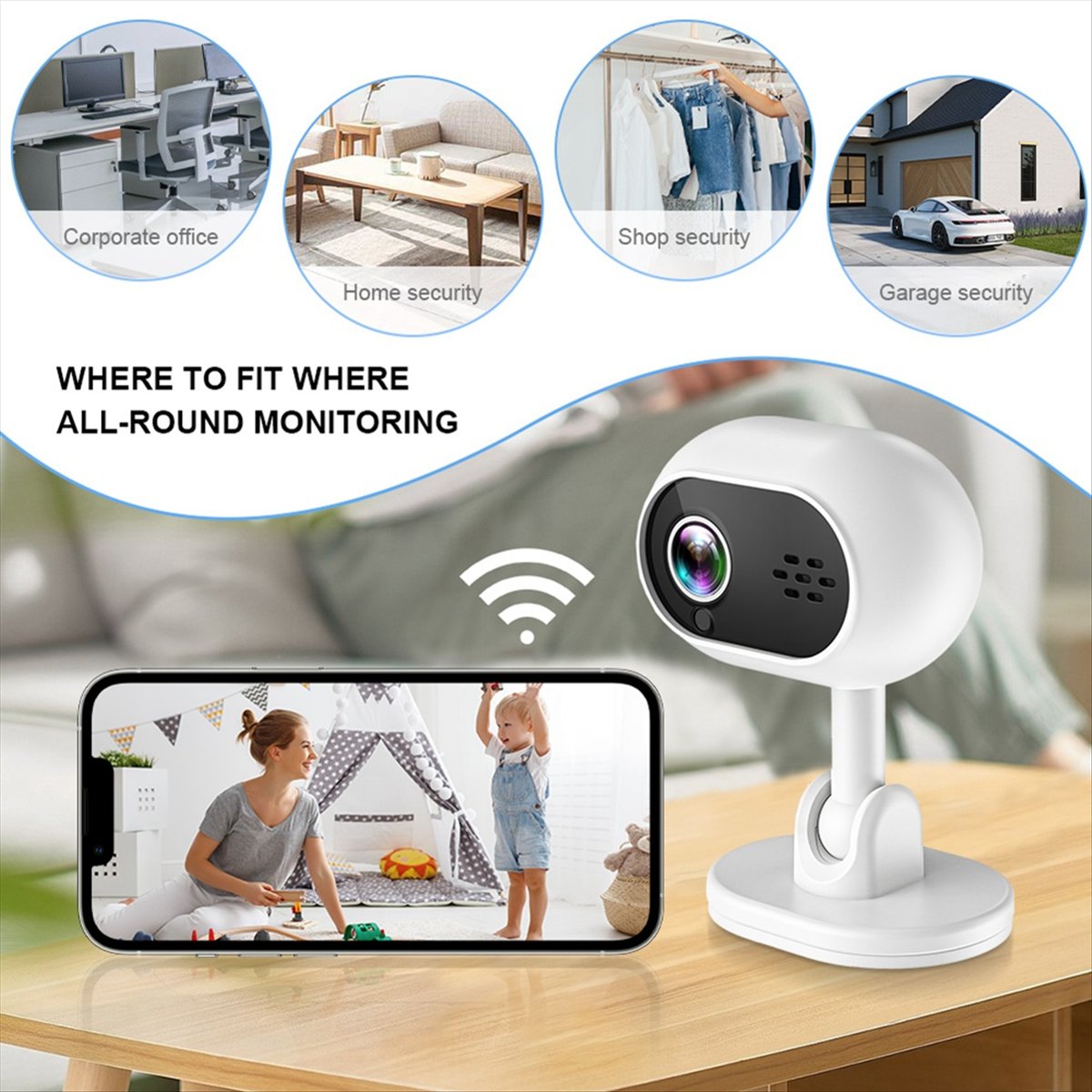 A4 1080P Smart Mini Wifi IP Ca - огляд і ціна Home Security Indoor Cameras