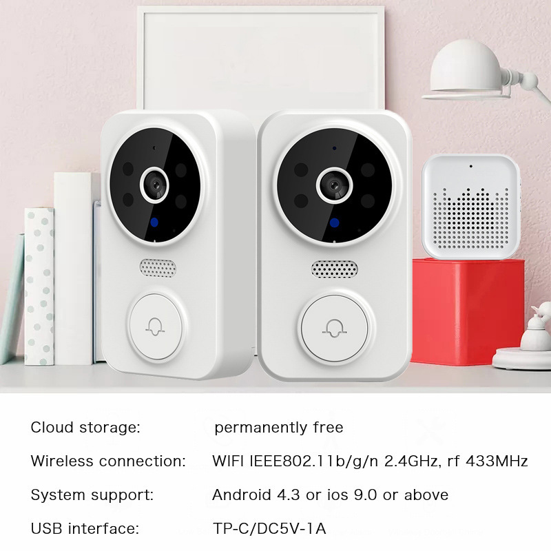 Tuya WIFI Doorbell Smart Home  - огляд і ціна Home Security Indoor Cameras