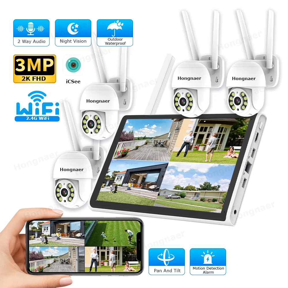 2026 Hongnaer 3MP 4 Channel Wi - огляд і ціна Home Security Video Cameras
