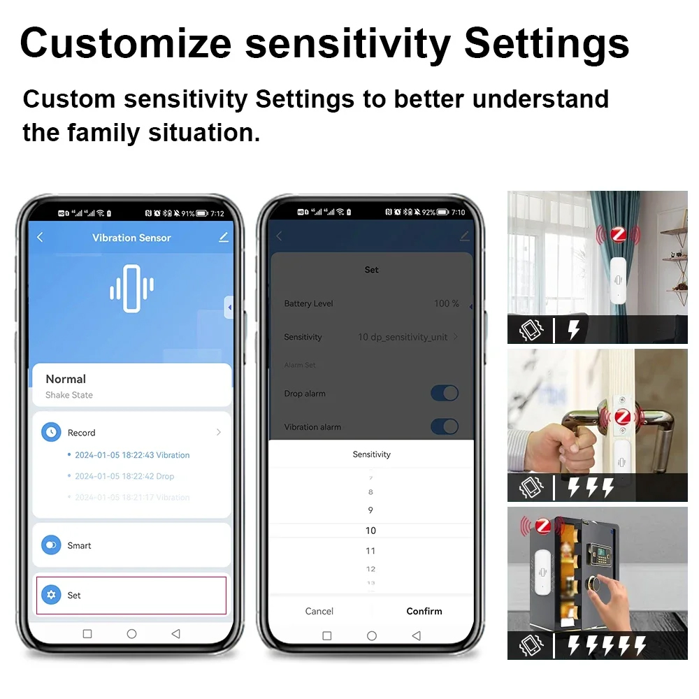 Smart ZigBee Vibration Sensor  - огляд і ціна Home Security With Alarm