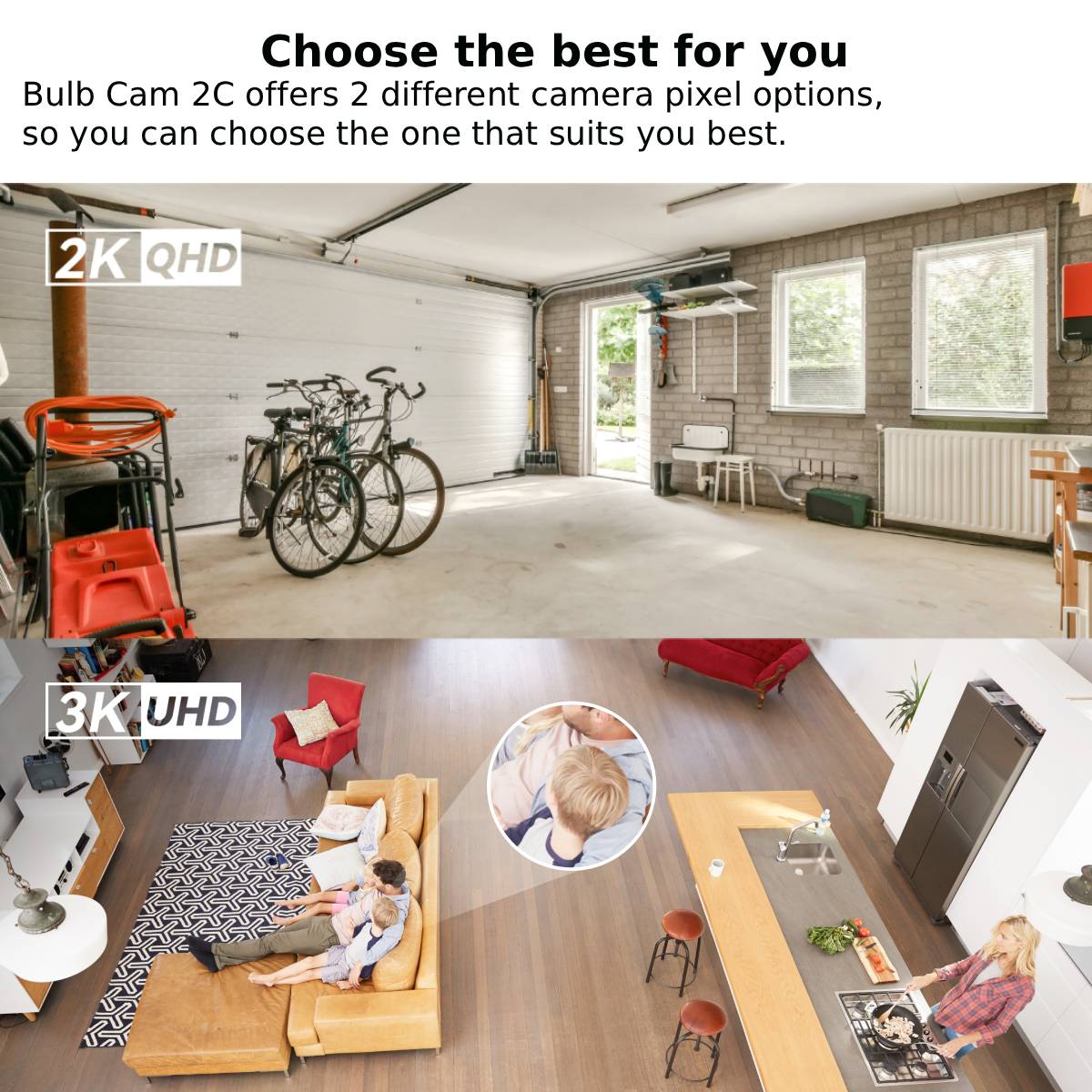 IMOU Bulb Cam 2C 3MP/5MP 2K/3K - огляд і ціна Home Security Lidar