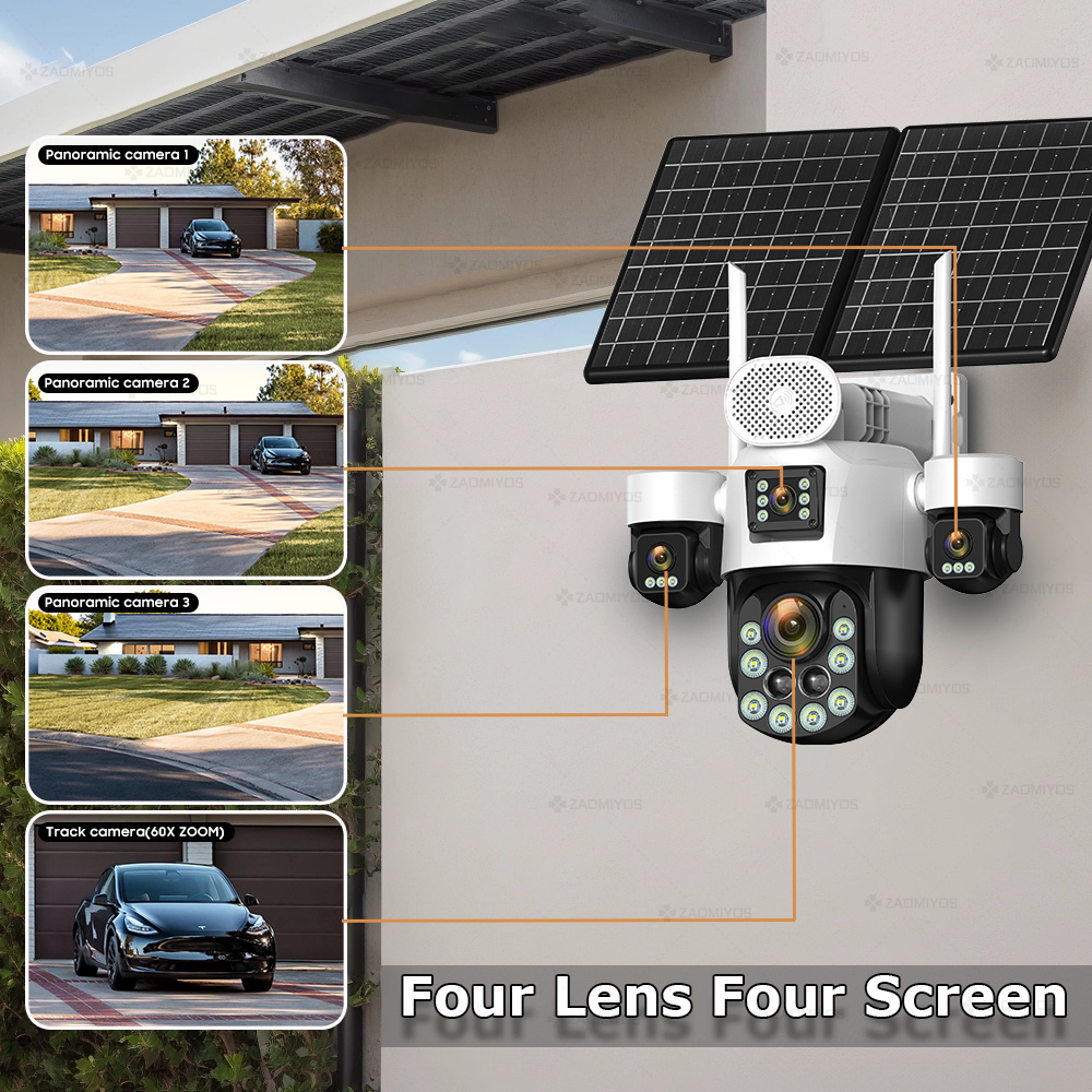 4 Lens Outdoor 360° Surveillan - огляд і ціна Home Security Video Cameras