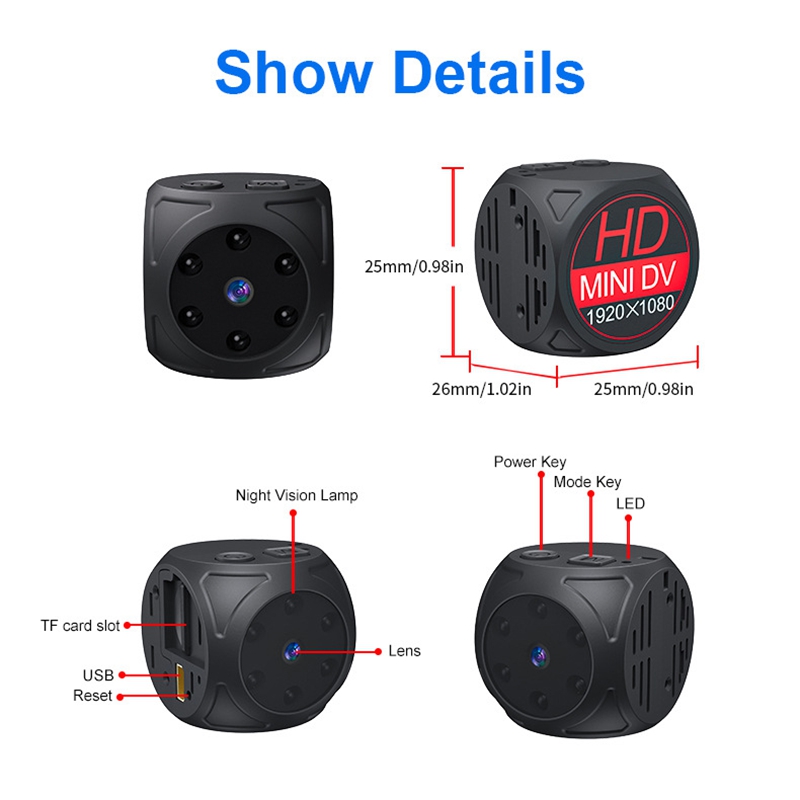 Mini HD Camera 1080p Portable  - огляд і ціна Home Security Indoor Cameras