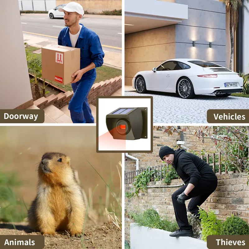 Outdoor Solar - Powered Wirele - огляд і ціна Home Security With Alarm