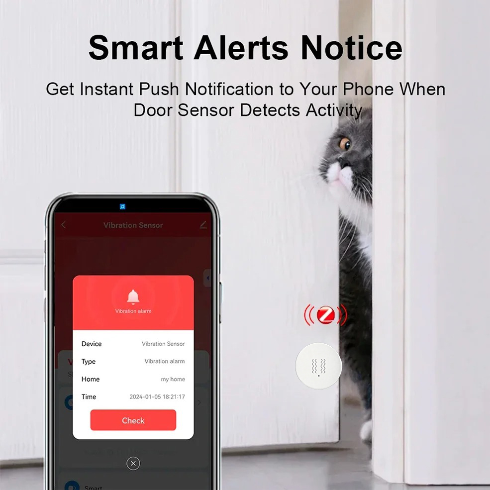 Tuya Zigbee Smart Vibration Se - огляд і ціна Home Security With Alarm