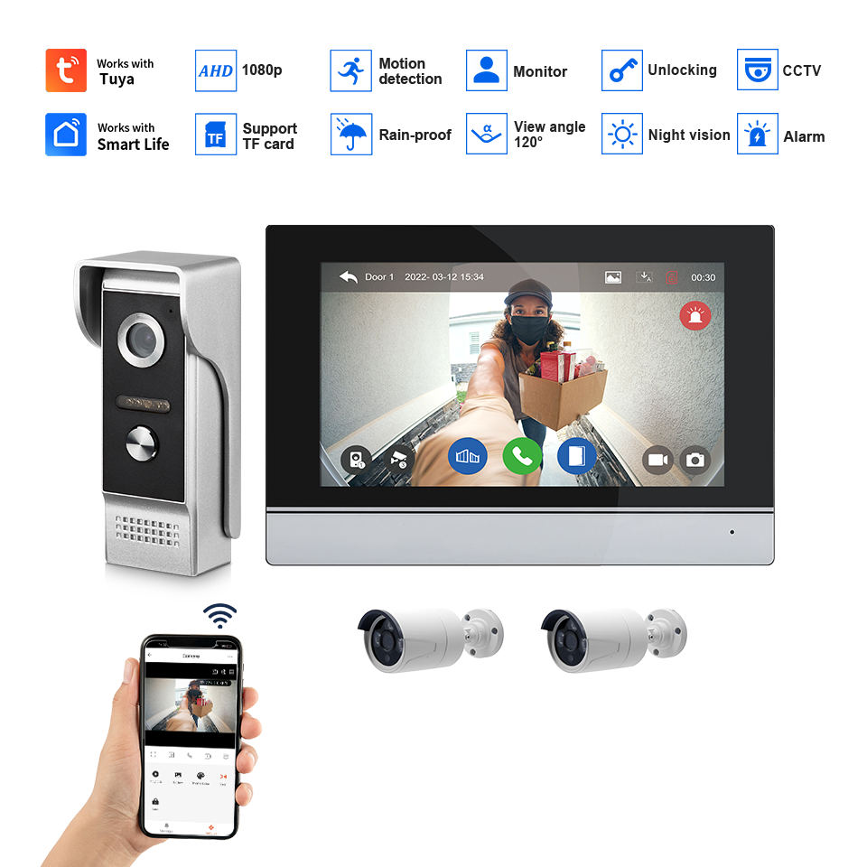 7Inch IPS Screen 2MP  Tuya Rem - огляд і ціна Home Security Indoor Cameras