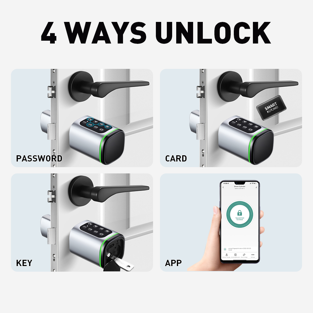 Smart Cylinder Lock Tuya 60-90 - огляд і ціна Home Security Essential