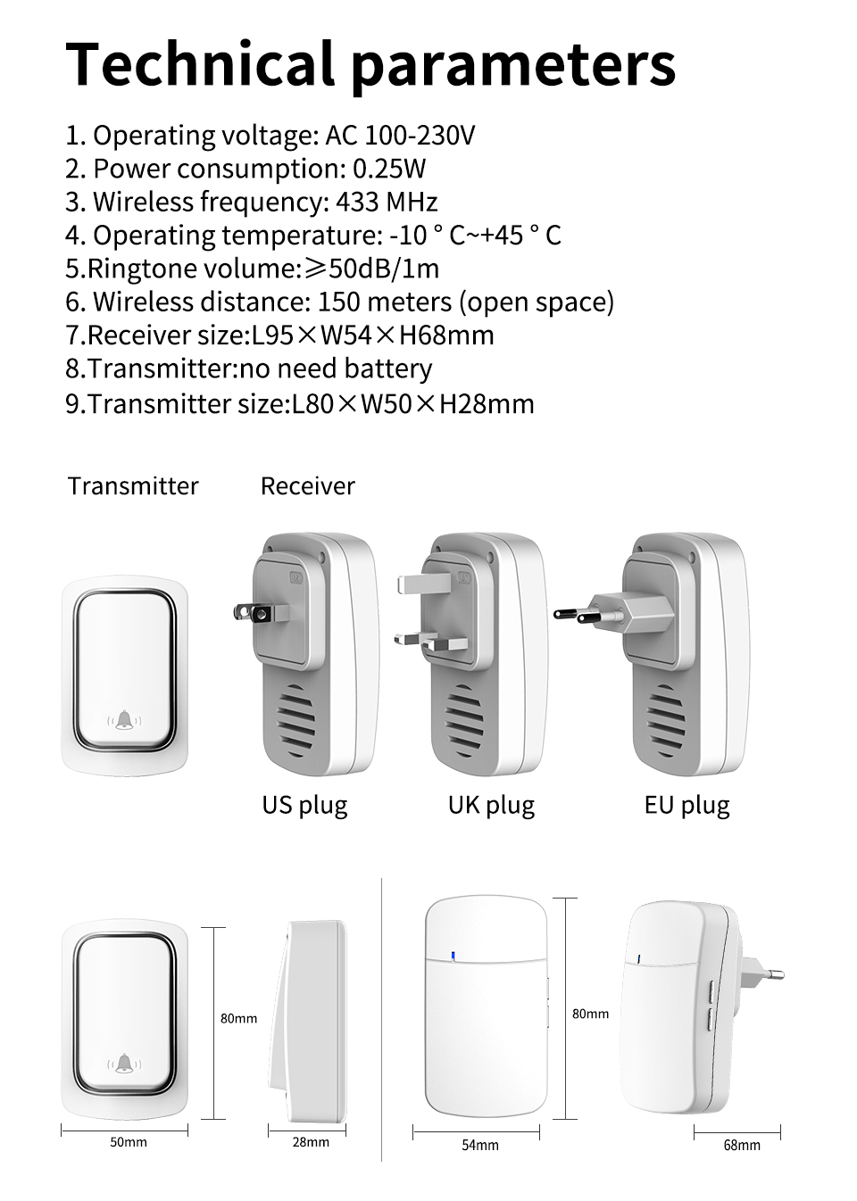 Wireless Doorbell Welcome Chim - огляд і ціна Home Security Uk