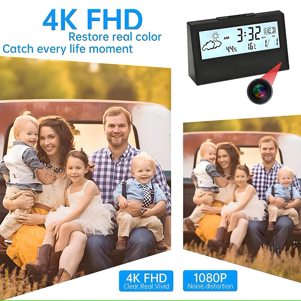 4K WiFi Clock Camera with Moti - огляд і ціна Home Security Lidar