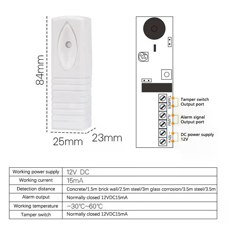 Wired Photoelectric Vibration  - огляд і ціна Home Security With Alarm